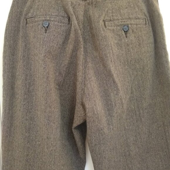 Vintage Lee size 10   brown herringbone-tweed   pant/slacks/trousers - Picture 3 of 16